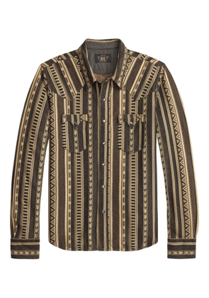 Ralph Lauren RRL striped buttoned shirt - Brown