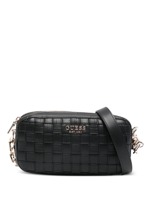GUESS USA small Sandy woven crossbody bag - Black