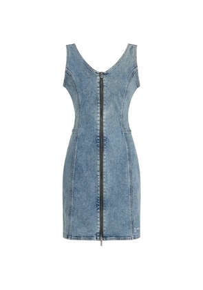 Karl Lagerfeld Jeans V-neck zip mini dress - Blue