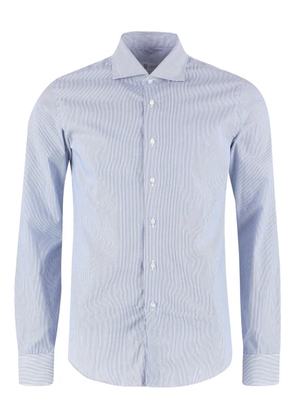 THE (Alphabet) striped cotton shirt - Blue