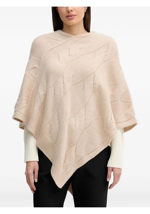 Benetton cable-knit cape - Neutrals