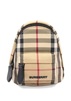 Burberry Pre-Owned 20s Mini Jett check-backpack charm bag - Neutrals