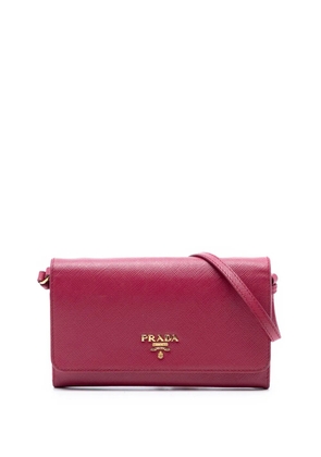 Prada Pre-Owned 2013-2025 Saffiano Wallet on Strap crossbody bag - Pink