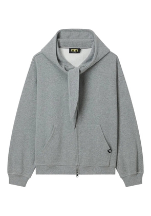 Mini Cream zip-fastening hoodie - Grey