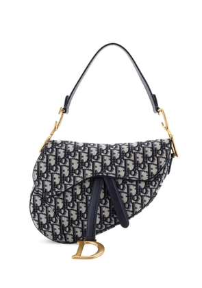 Christian Dior Pre-Owned Saddle Handbag Oblique Canvas Medium shoulder bag - Blue