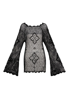 Agua Bendita crochet top - Black