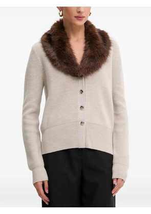 Blugirl detachable-collar buttoned cardigan - Neutrals