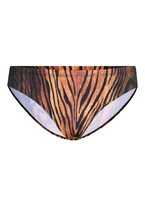 Jean Paul Gaultier printed swim briefs - Brown