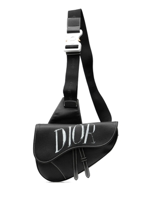 Christian Dior Pre-Owned 2019 Alex Foxton Grained Calfskin Saddle Bag crossbody bag - Black