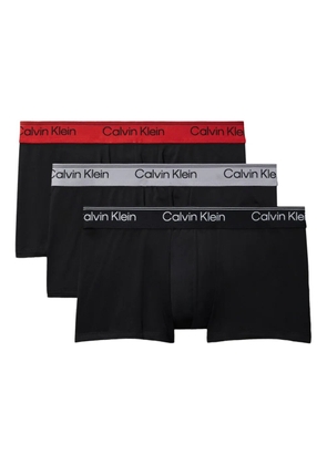 Calvin Klein logo-waistband trunks (pack of three) - Black