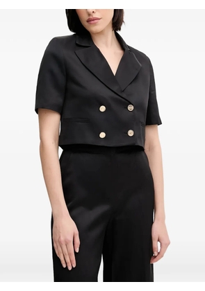 Gaudi double-breasted cropped blazer - Black