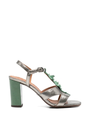 Chie Mihara leaf balia sandals - Silver