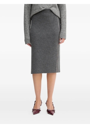 SIMONA CORSELLINI embellished midi skirt - Grey