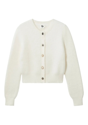 b+ab crew-neck pearl-embellishment cardigan - White
