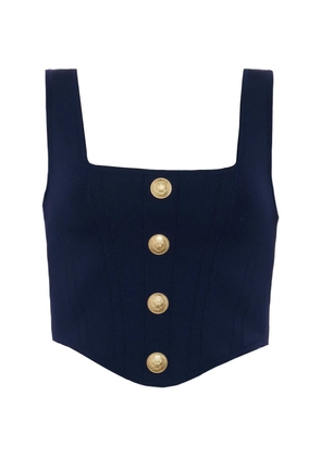 L'Agence button-embellished tank top - Blue