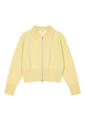 TOMBOY zip-front polo-collar cardigan - Yellow