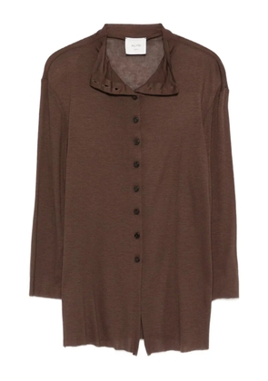 Alysi fine-knit top - Brown