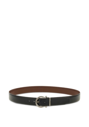 Ferragamo reversible and adjustable Gancini belt - Black