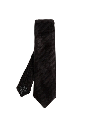 TOM FORD herringbone tie - Brown