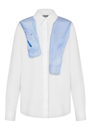 MOSCHINO JEANS Trompe-l'œil print shirt - White