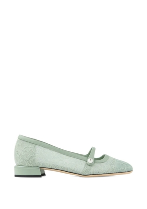Jimmy Choo Elisa lace pearl ballet flat - Green