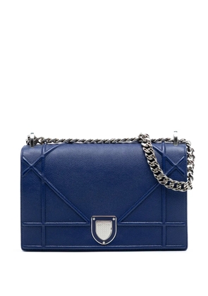 Christian Dior Pre-Owned 2015 Medium Grained Calfskin Diorama Flap crossbody bag - Blue