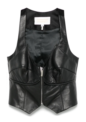 MITILIANE COUTURE leather vest - Black