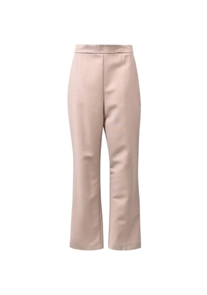Fendi Pre-Owned logo-embroidered high-rise trousers - Neutrals