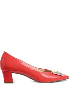Hogl Etienne patent-leather block-heel pumps - Red