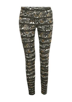 Kenzo Pre-Owned striped-detail belt-loop trousers - Black