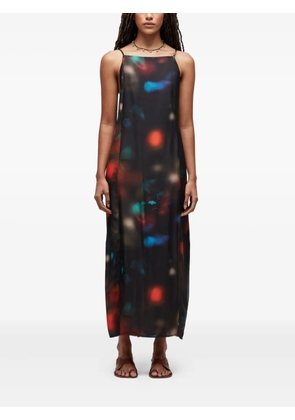 Osklen abstract-print slip dress - Black