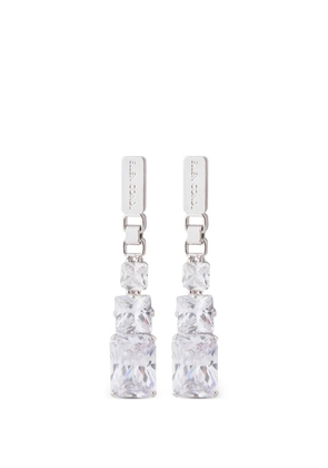 Ellen Conde crystal drop earrings - Silver