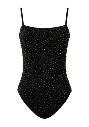 TWINSET embroidered swimsuit - Black