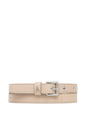 Patrizia Pepe logo-charm buckle belt - Neutrals