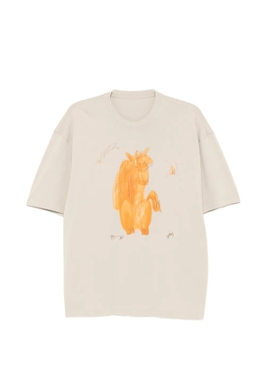 JNBY pony-print T-shirt - Neutrals