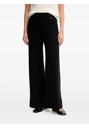 Gaudi drawstring wide-leg trousers - Black