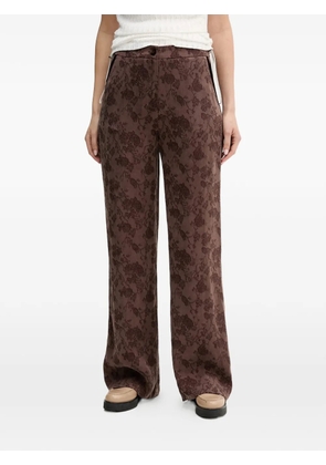 Hoss Intropia floral-patterned trousers - Brown