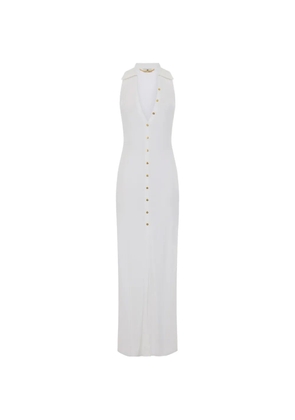 Elisabetta Franchi V-neck maxi dress - White
