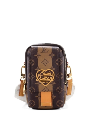 Louis Vuitton Pre-Owned Nigo Flap Double Phone Pouch Limited Edition Stripes Monogram Canvas crossbody bag - Brown