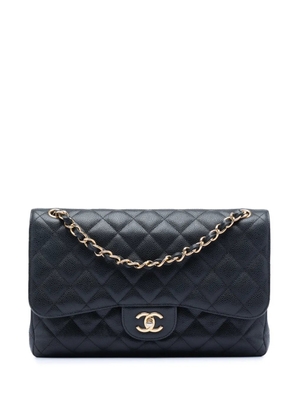 CHANEL Pre-Owned 2016-2017 Jumbo Classic Caviar Double Flap shoulder bag - Black