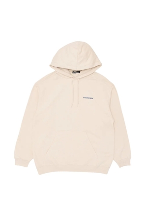 Balenciaga logo-detail hoodie - Neutrals