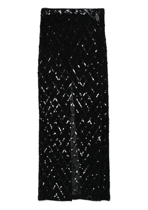 P.A.R.O.S.H. sequin-embellished maxi skirt - Black