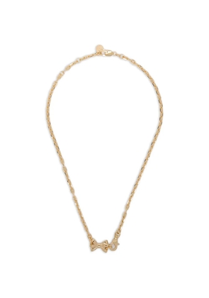 Stolen Girlfriends Club pierced-bow necklace - Gold