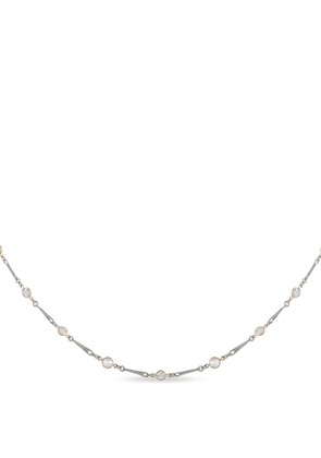 LB Exclusive diamond platinum yellow gold necklace - Silver