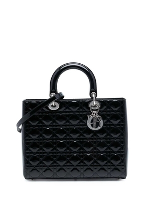Christian Dior Pre-Owned 2011 Large Patent Cannage Lady Dior satchel - Black