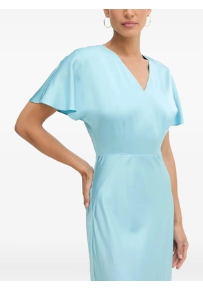 Karl Lagerfeld V-neck angel-sleeve midi dress - Blue