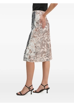 OUI sequin-embellished midi skirt - Neutrals