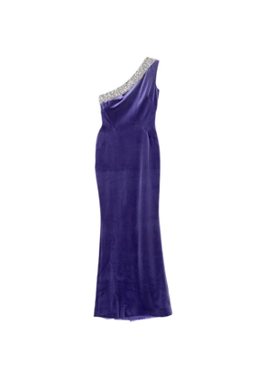 Saiid Kobeisy crystal embellished one-shoulder dress - Purple