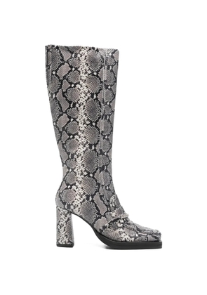Martine Rose square toe chain boots - Grey