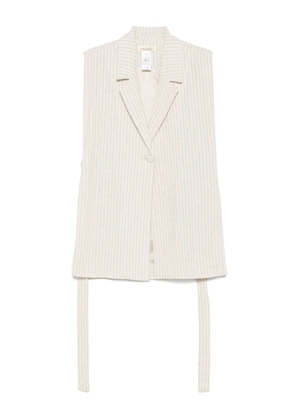 MOUTAKI striped vest - Neutrals
